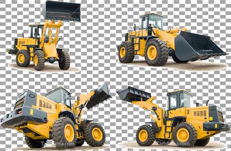 تصویر با کیفیت 4 بولدوزر بدون پس زمینه